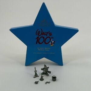Disney Hallmark Pewter Miniature Ornaments 100th Anniversary